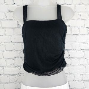 NWT Antistar Size M Crop Tank With Mesh Overlay